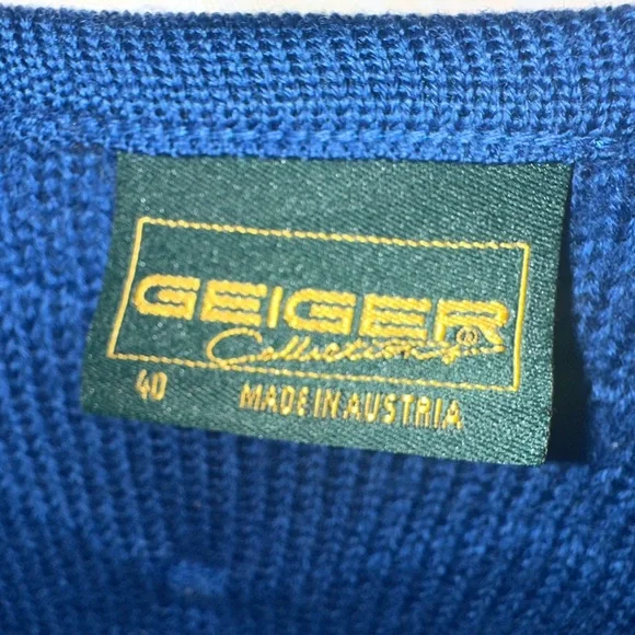 Dark Cerulean Women's Cardigan Sweater - Picture 3 of 3